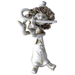 Vintage Dino Bencini Clown Figurine Vintage Italy Signed Spaghetti Hair A-25